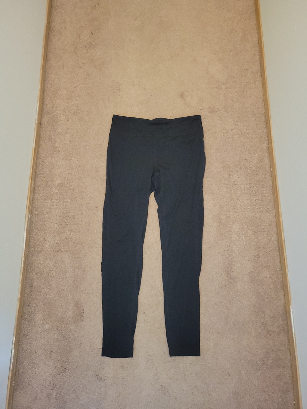 Black Full-Length Long-John Leggings